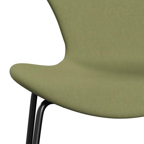 Fritz Hansen 3107 Stoel Volledige bekleding, zwart/comfortgrijs (C68009)