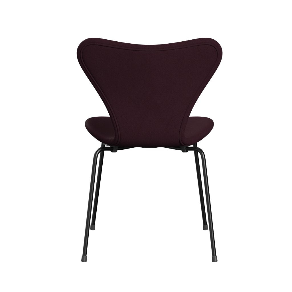 Fritz Hansen 3107 stoel Volledige bekleding, zwart/comfortlicht Bordeaux