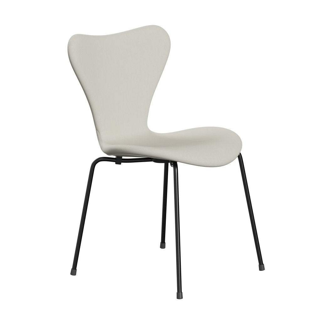 Fritz Hansen 3107 Stuhl Vollpolsterung, Schwarz/Komfort Hellgrau