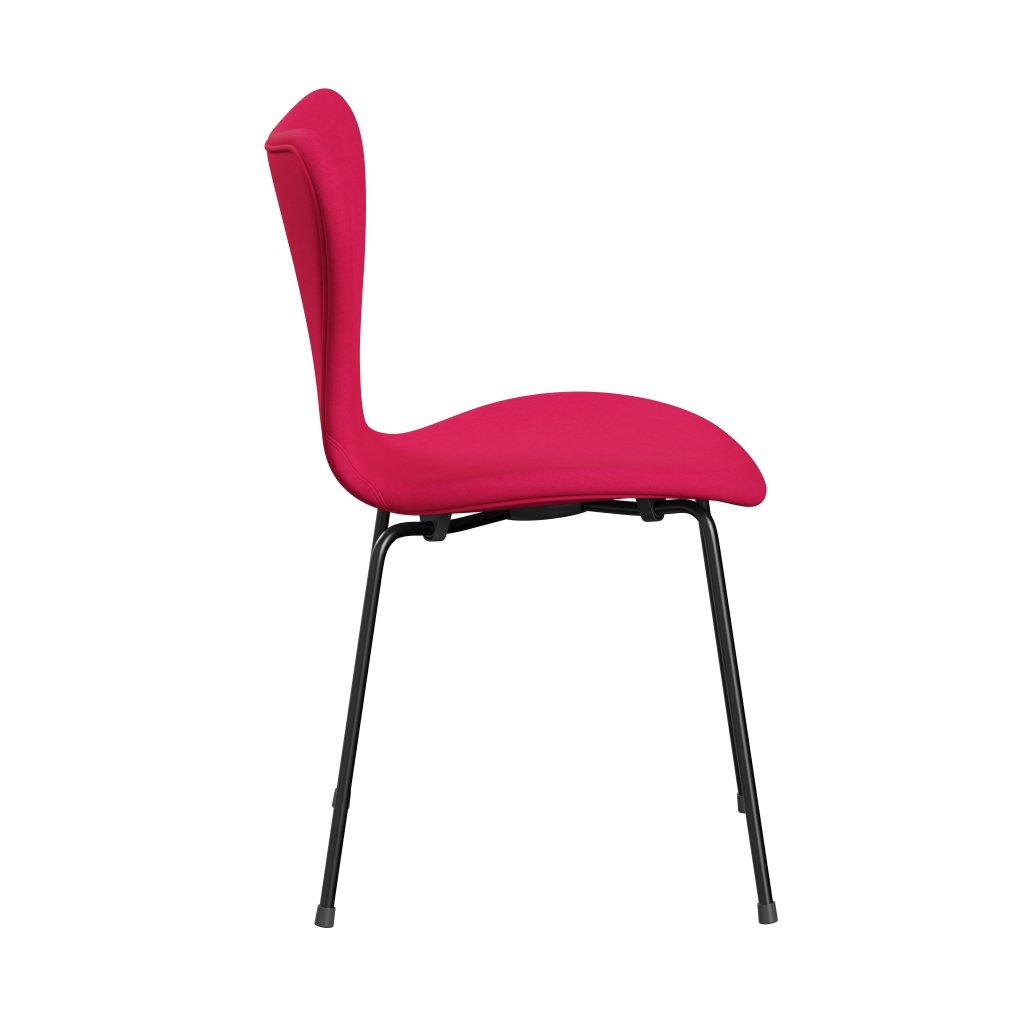 Fritz Hansen 3107 Stuhl Vollpolsterung, Schwarz/Comfort Pink