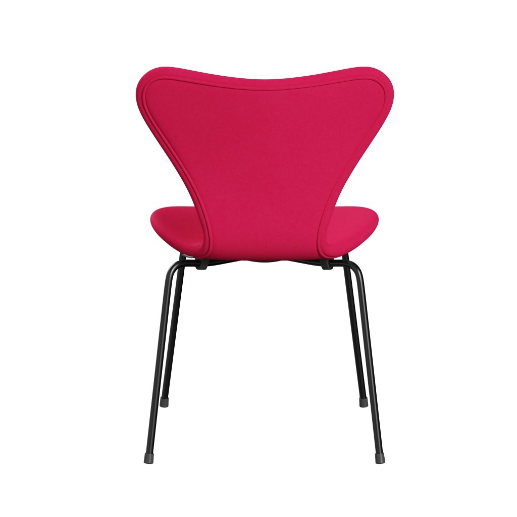 Fritz Hansen 3107 Stuhl Vollpolsterung, Schwarz/Comfort Pink