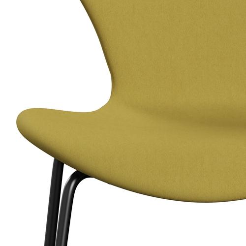 Fritz Hansen 3107 Stuhl Vollpolsterung, Schwarz/Komfort Sand Light (C01049)