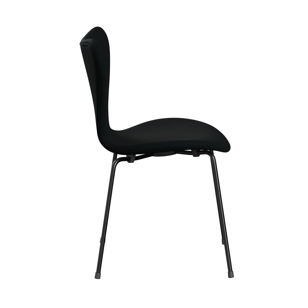 Fritz Hansen 3107 Stuhl Vollpolsterung, Schwarz/Diablo Schwarz