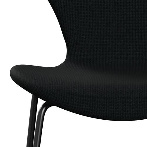 Fritz Hansen 3107 Stuhl Vollpolsterung, Schwarz/Diablo Schwarz