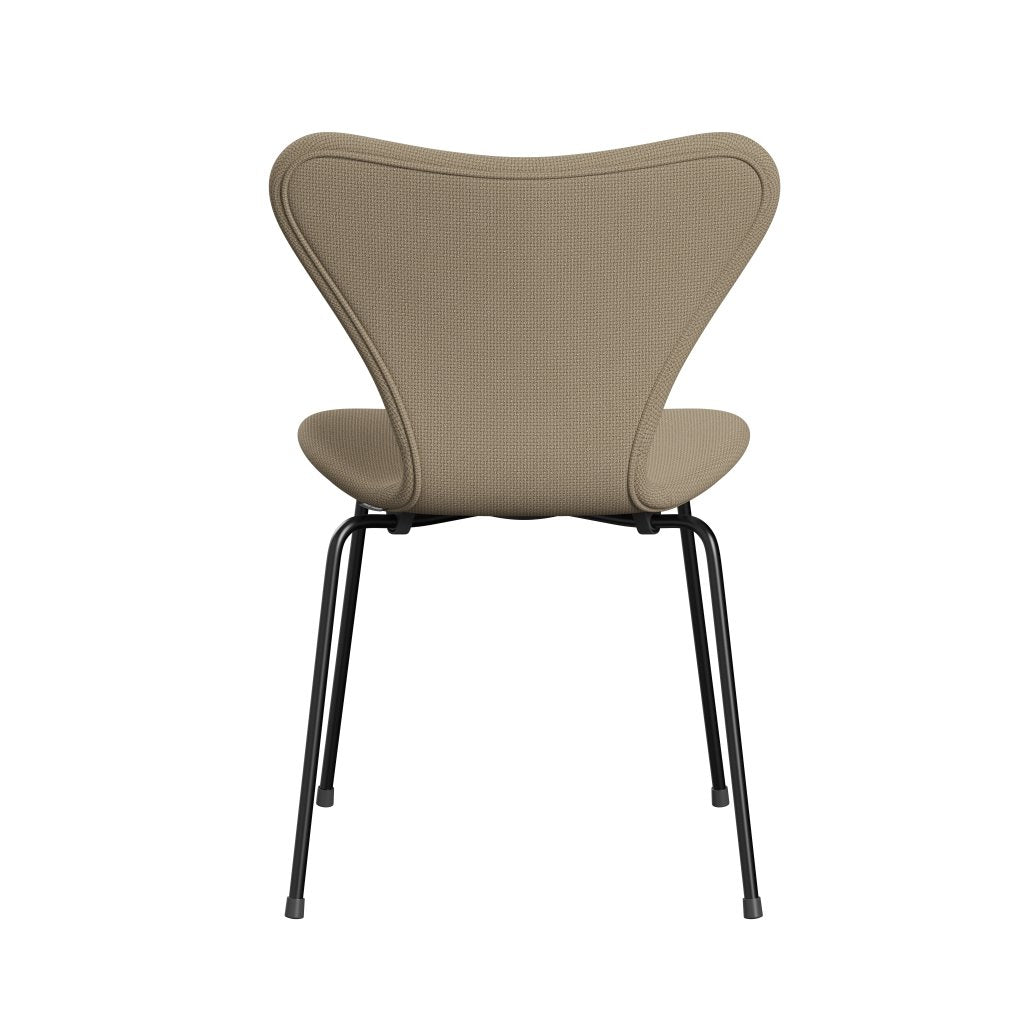 Fritz Hansen 3107 Stuhl Vollpolsterung, Schwarz/Diablo Hessisch