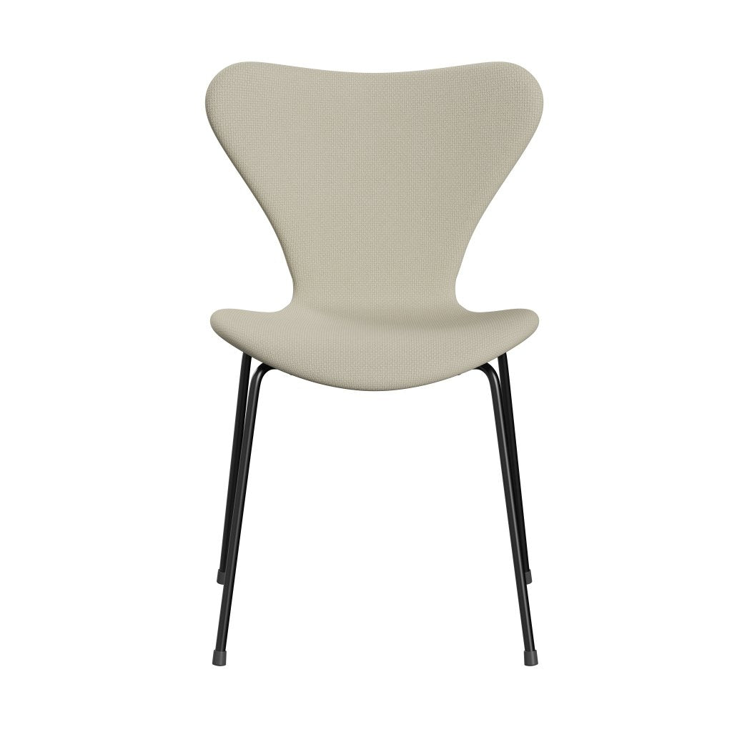 Fritz Hansen 3107 stoel Volledige bekleding, zwart/diablo havermout