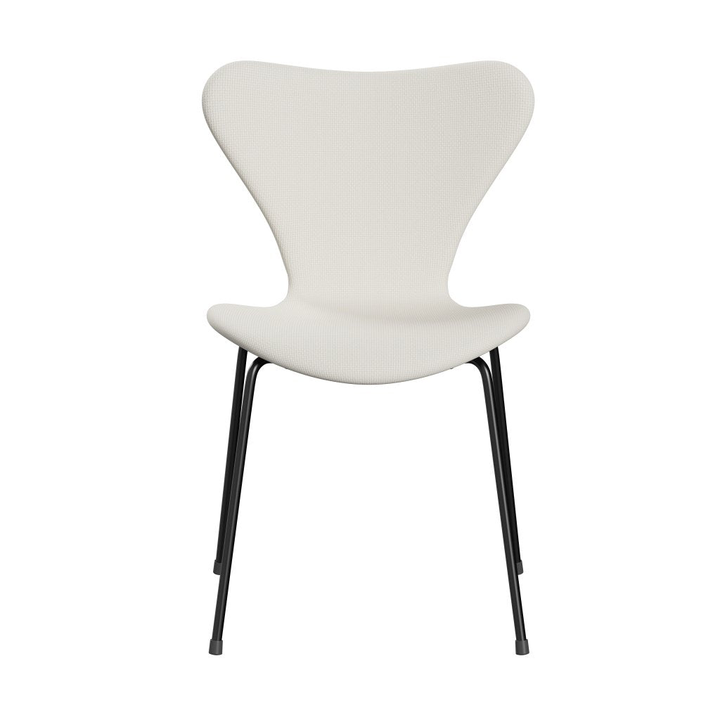 Fritz Hansen 3107 Stuhl Vollpolsterung, Schwarz/Diablo Snow