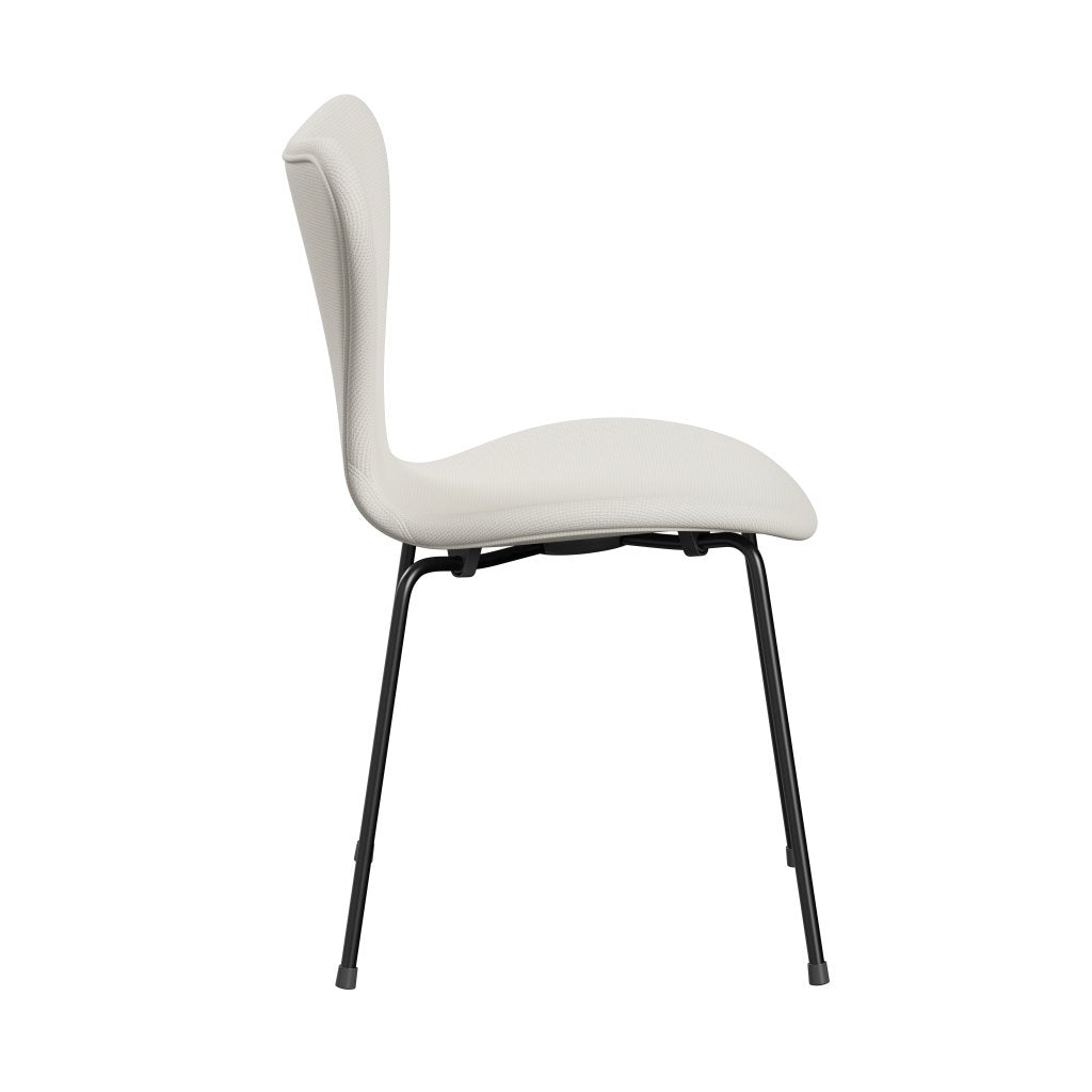 Fritz Hansen 3107 Stuhl Vollpolsterung, Schwarz/Diablo Snow