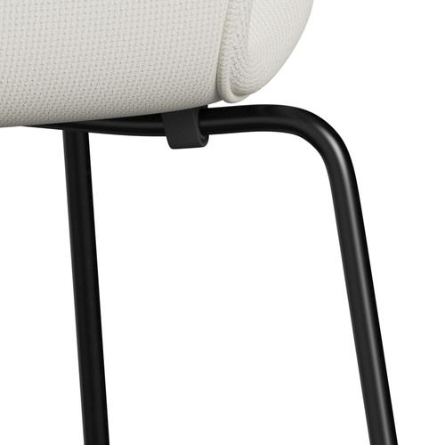 Fritz Hansen 3107 Stuhl Vollpolsterung, Schwarz/Diablo Snow