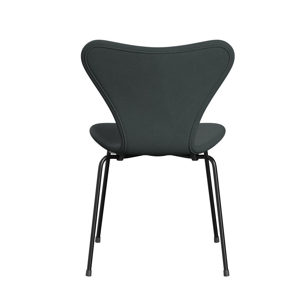 Fritz Hansen 3107 Stuhl Vollpolsterung, Schwarz/Diablo Stahlgrau