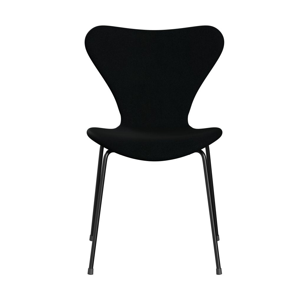 Fritz Hansen 3107 Stuhl Vollpolsterung, Schwarz/Divina Schwarz