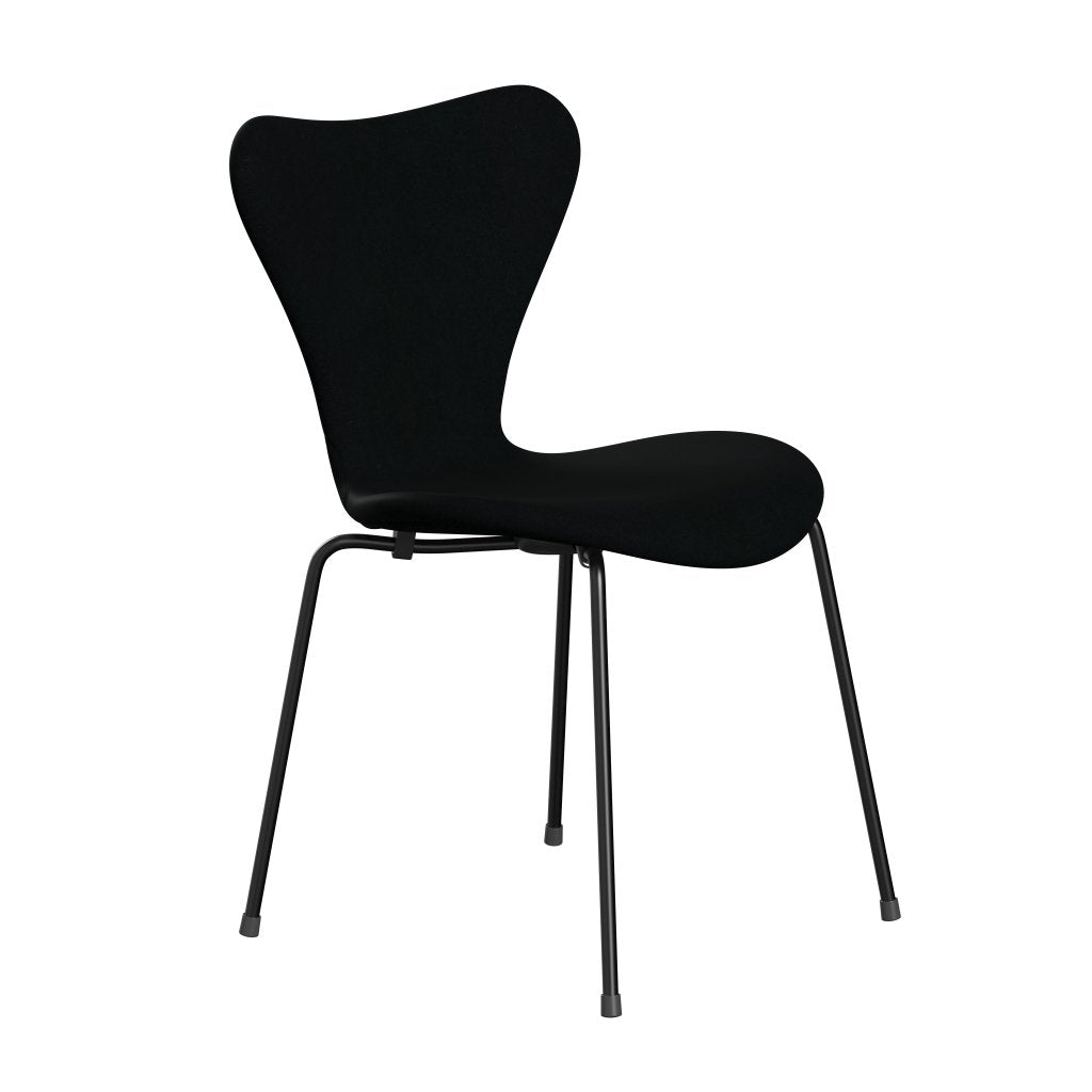 Fritz Hansen 3107 Stuhl Vollpolsterung, Schwarz/Divina Schwarz