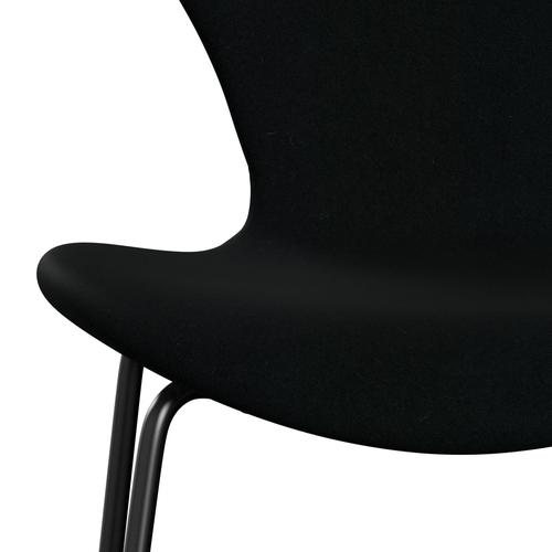 Fritz Hansen 3107 Stuhl Vollpolsterung, Schwarz/Divina Schwarz