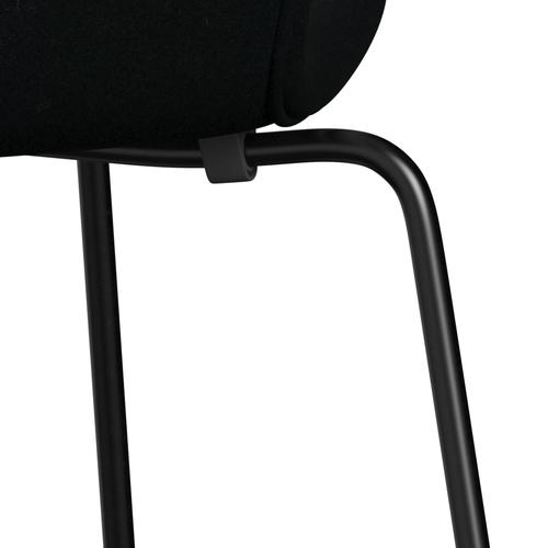 Fritz Hansen 3107 Stuhl Vollpolsterung, Schwarz/Divina Schwarz