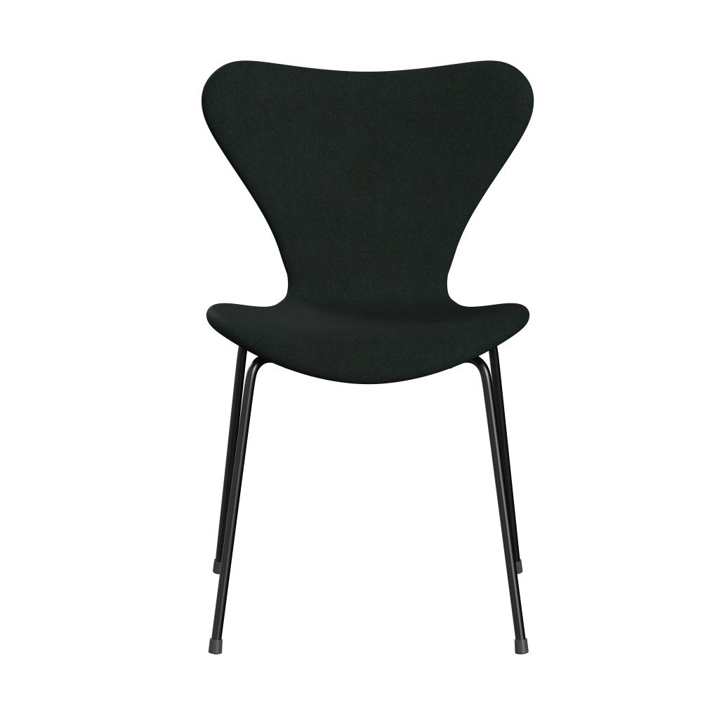 Fritz Hansen 3107 Stuhl Vollpolsterung, Schwarz/Divina Charcoal