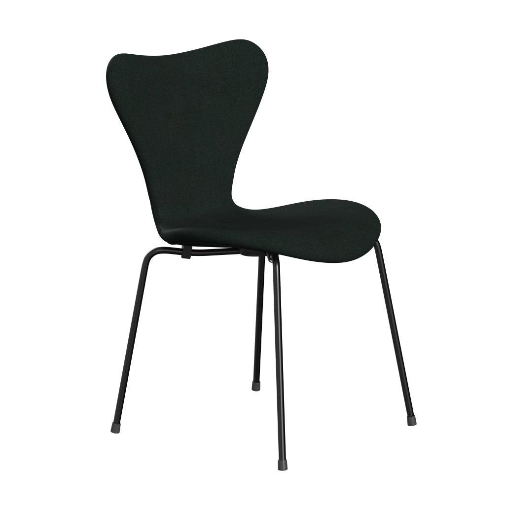 Fritz Hansen 3107 Stuhl Vollpolsterung, Schwarz/Divina Charcoal