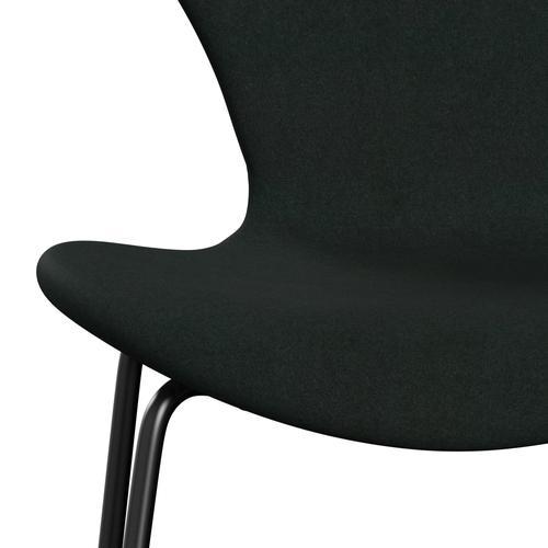 Fritz Hansen 3107 Stuhl Vollpolsterung, Schwarz/Divina Charcoal