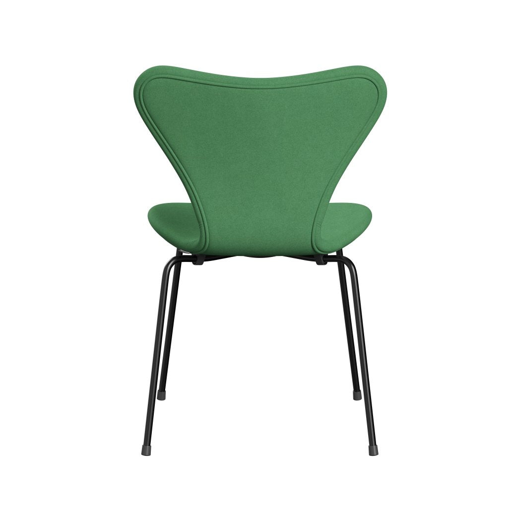 Fritz Hansen 3107 Stuhl Vollpolsterung, Schwarz/Divina Grün