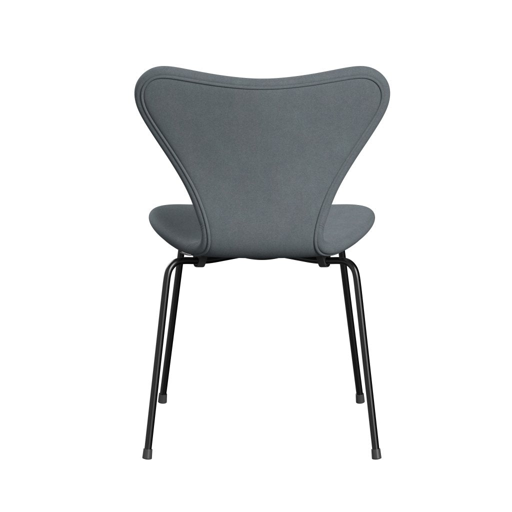 Fritz Hansen 3107 Stuhl Vollpolsterung, Schwarz/Divina Hellgrau