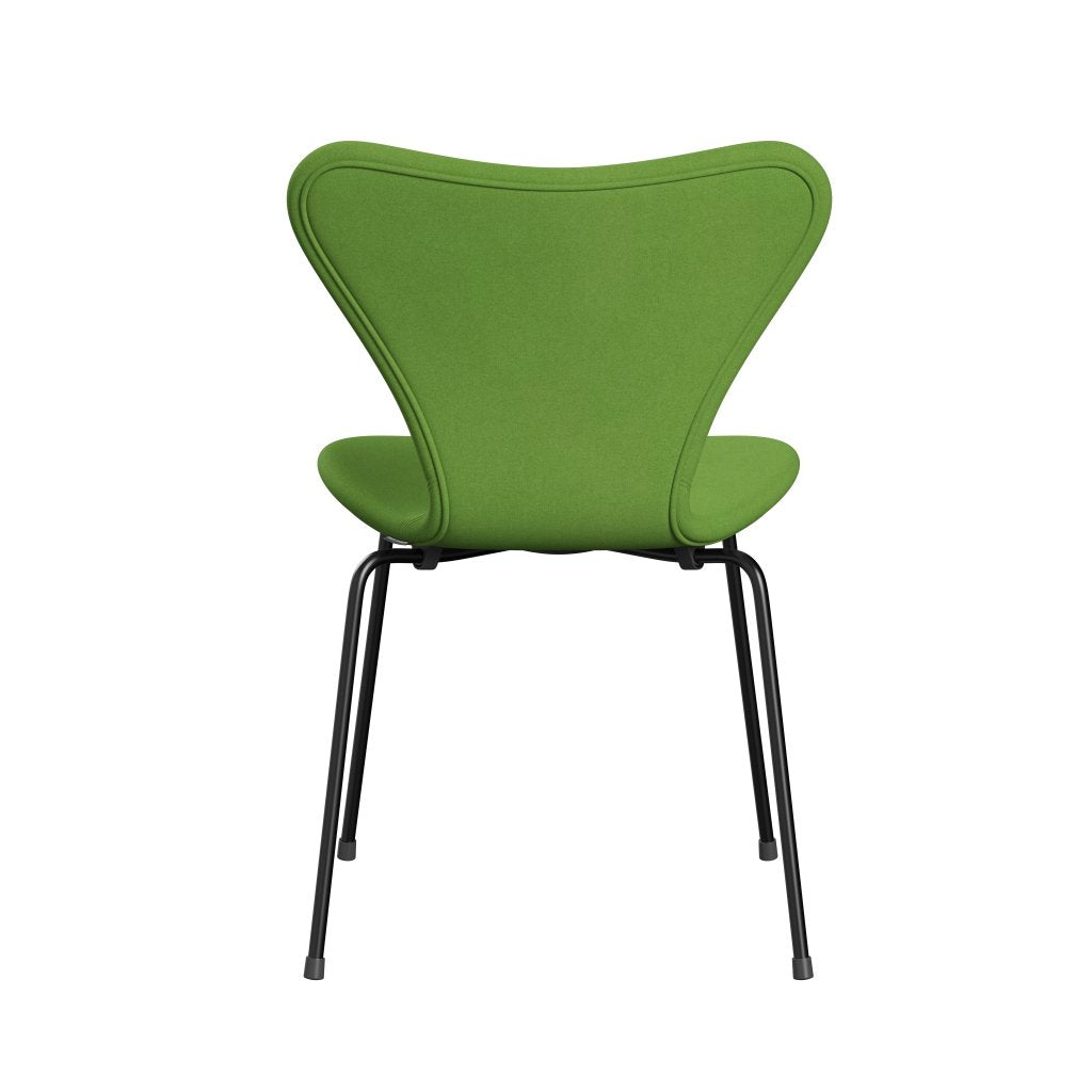 Fritz Hansen 3107 Stuhl Vollpolsterung, Schwarz/Divina Lime Light