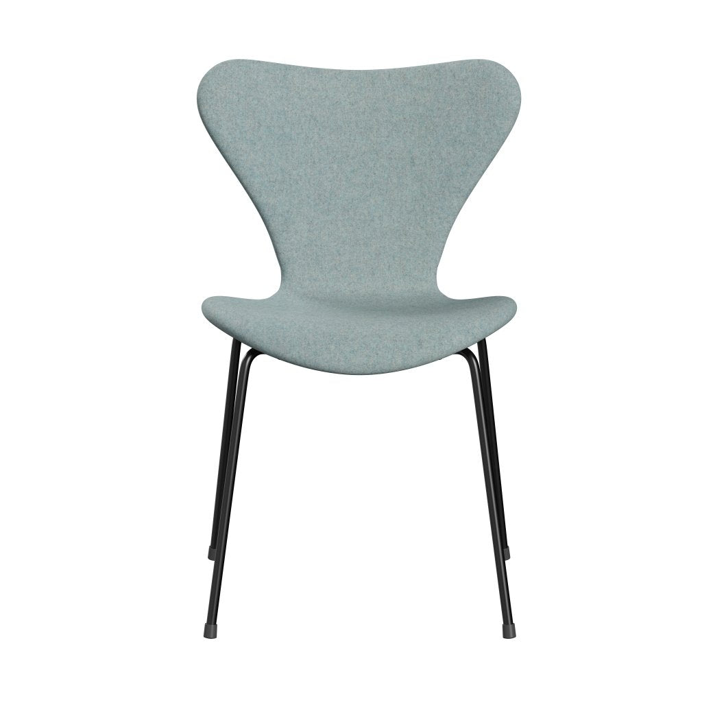 Fritz Hansen 3107 Stuhl Vollpolsterung, Schwarz/Divina Md Mint