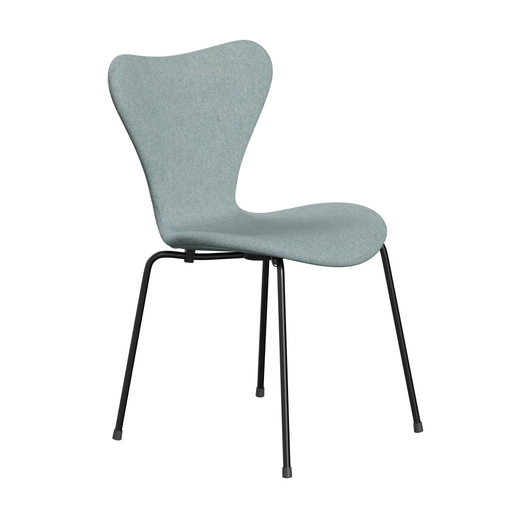 Fritz Hansen 3107 Stuhl Vollpolsterung, Schwarz/Divina Md Mint