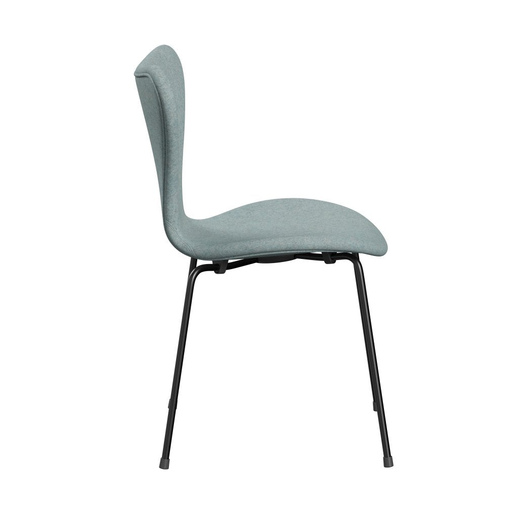 Fritz Hansen 3107 Stuhl Vollpolsterung, Schwarz/Divina Md Mint