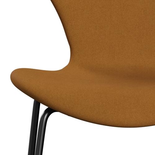 Fritz Hansen 3107 Stuhl Vollpolsterung, Schwarz/Divina Sand