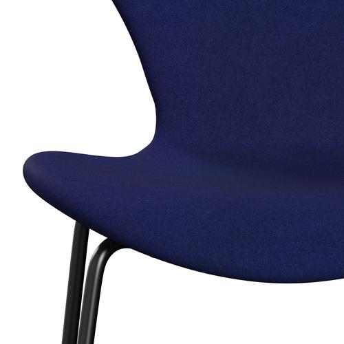 Fritz Hansen 3107 Stuhl Vollpolsterung, Schwarz/Divina Violett Dunkel (Div684)