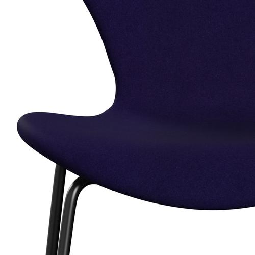 Fritz Hansen 3107 Stuhl Vollpolsterung, Schwarz/Divina Violett Dunkel (Div692)