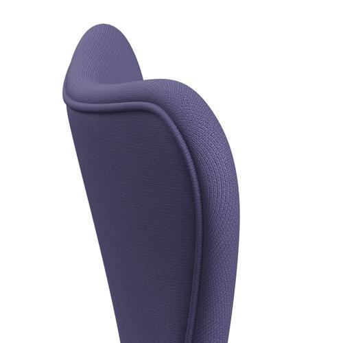 Fritz Hansen 3107 Stuhl Vollpolsterung, Schwarz/Fame Blue Violet