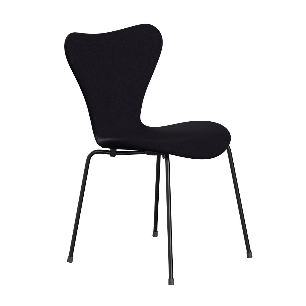 Fritz Hansen 3107 Stuhl Vollpolsterung, Schwarz/Fame Bordeaux (F64055)