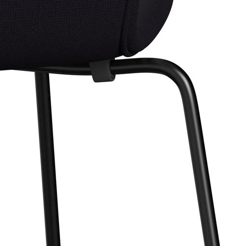 Fritz Hansen 3107 Stuhl Vollpolsterung, Schwarz/Fame Bordeaux (F64055)