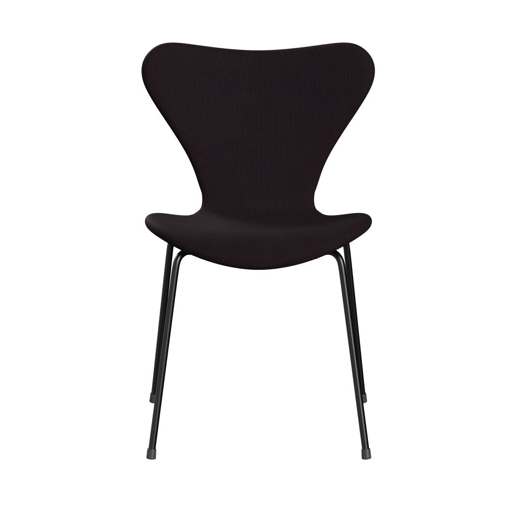 Fritz Hansen 3107 Stuhl Vollpolsterung, Schwarz/Fame Braun (F61108)