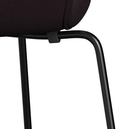 Fritz Hansen 3107 Stuhl Vollpolsterung, Schwarz/Fame Braun (F61108)