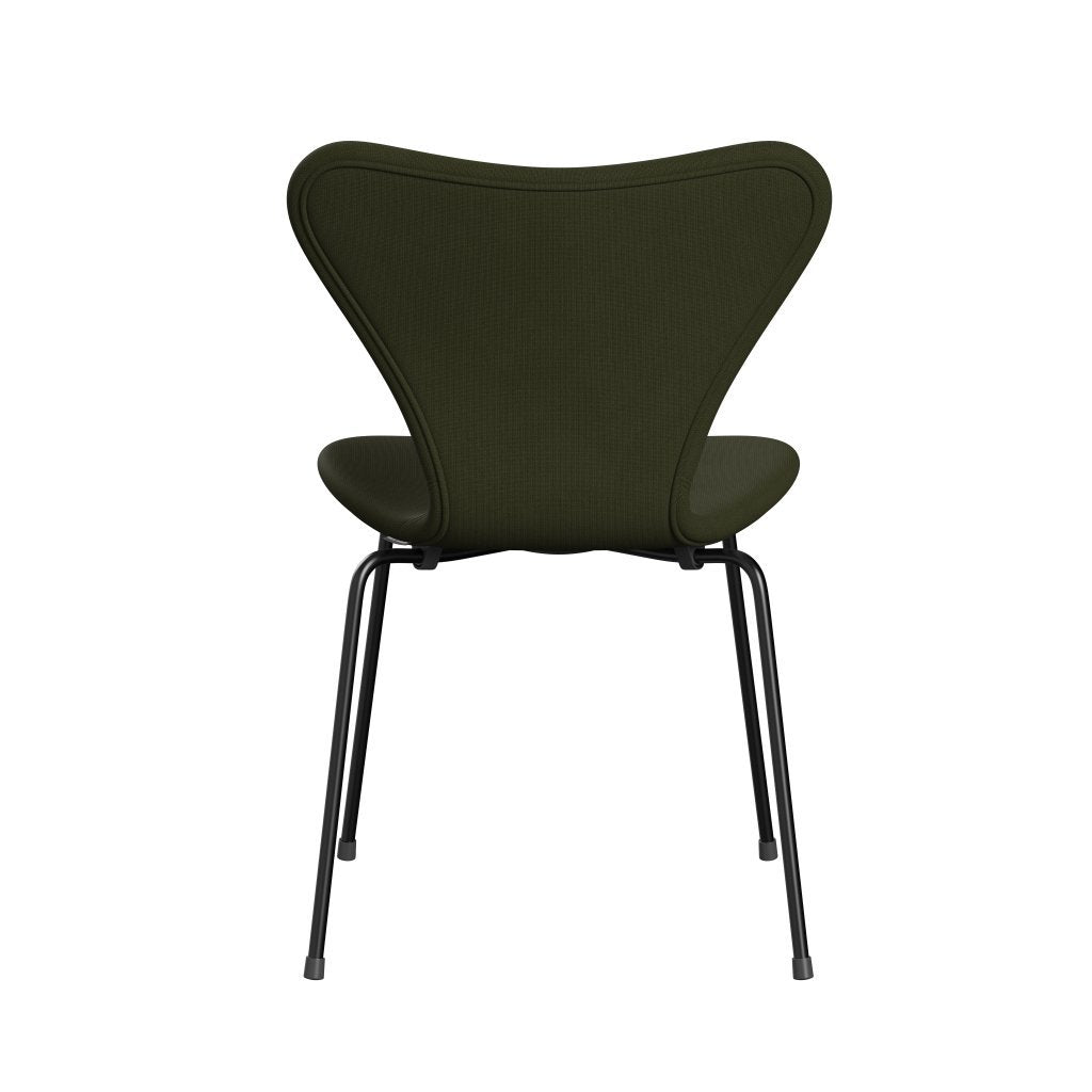 Fritz Hansen 3107 Stuhl Vollpolsterung, Schwarz/Fame Dunkelbraun Grün