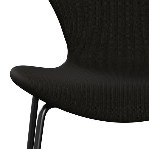 Fritz Hansen 3107 Stuhl Vollpolsterung, Schwarz/Fame Dark