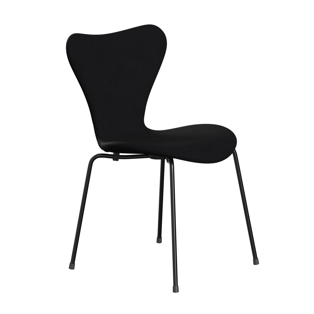 Fritz Hansen 3107 Stuhl Vollpolsterung, Schwarz/Fame Grau (F60051)