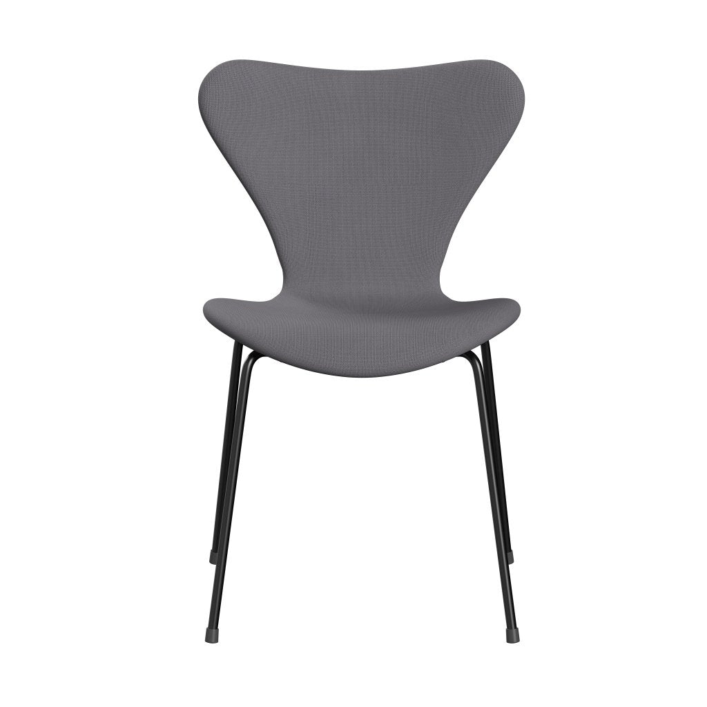 Fritz Hansen 3107 Stuhl Vollpolsterung, Schwarz/Fame Grau (F60078)