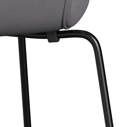 Fritz Hansen 3107 Stuhl Vollpolsterung, Schwarz/Fame Grau (F60078)