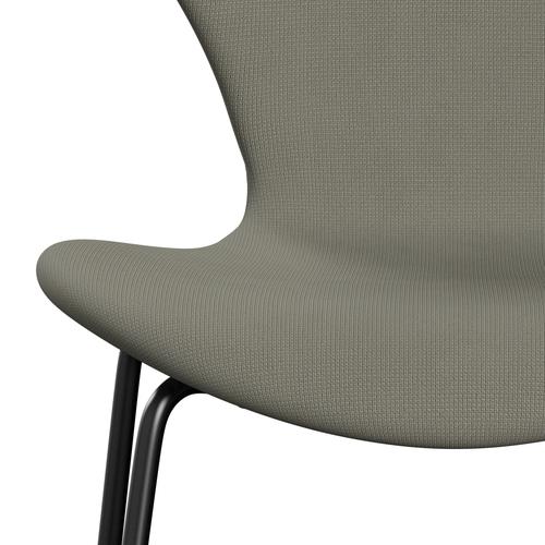 Fritz Hansen 3107 Stuhl Vollpolsterung, Schwarz/Fame Grau (F61136)