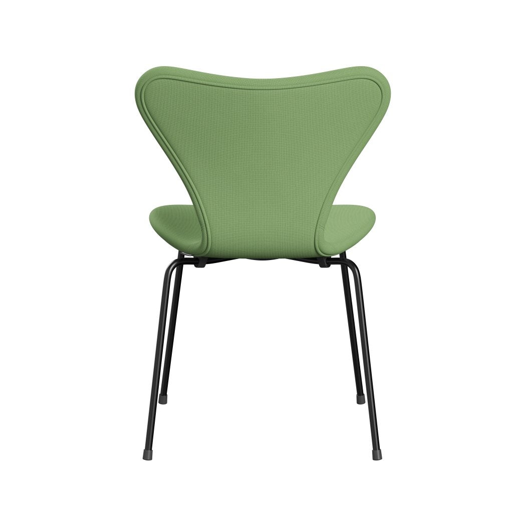 Fritz Hansen 3107 Stuhl Vollpolsterung, Schwarz/Fame Hellgrün