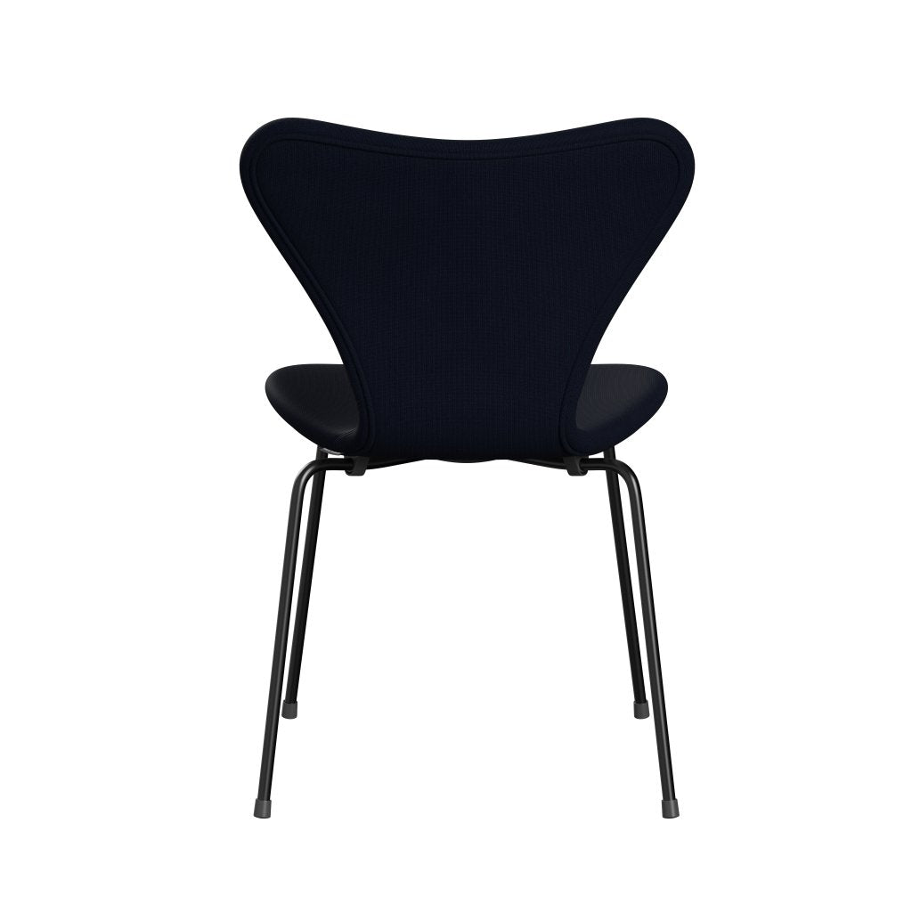 Fritz Hansen 3107 Stuhl Vollpolsterung, Schwarz/Fame Navy (F66061)