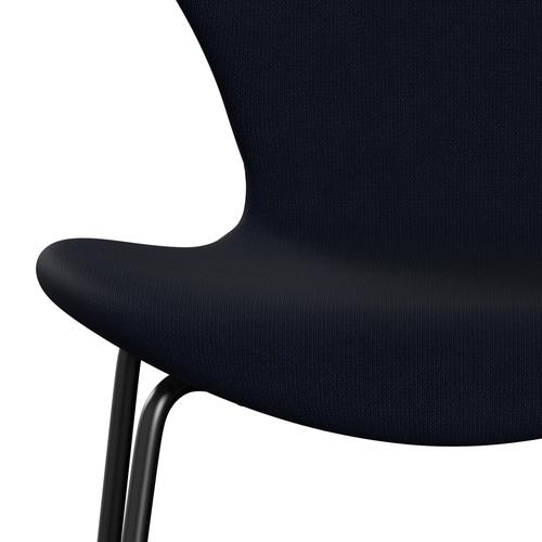 Fritz Hansen 3107 Stuhl Vollpolsterung, Schwarz/Fame Navy (F66061)