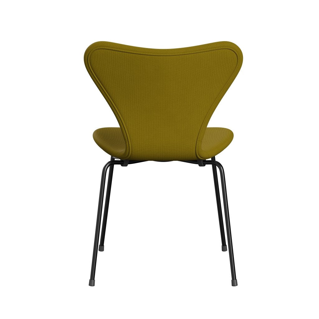 Fritz Hansen 3107 Stuhl Vollpolsterung, Schwarz/Olivgrün