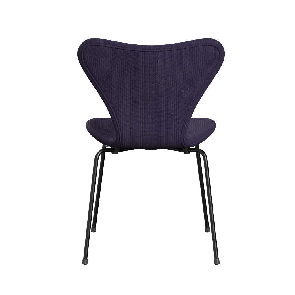 Fritz Hansen 3107 Stuhl Vollpolsterung, Schwarz/Fame Violet Dark