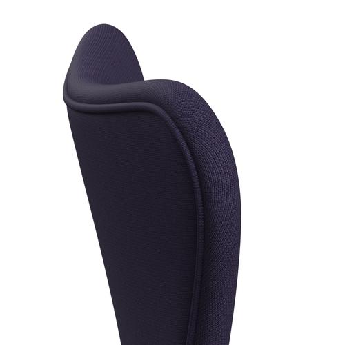 Fritz Hansen 3107 Stuhl Vollpolsterung, Schwarz/Fame Violet Dark