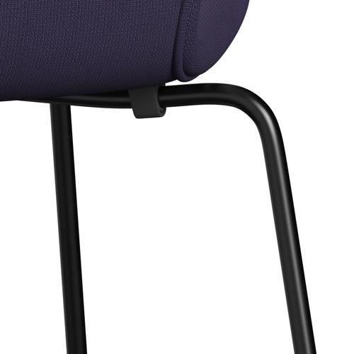 Fritz Hansen 3107 Stuhl Vollpolsterung, Schwarz/Fame Violet Dark