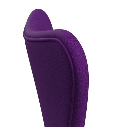 Fritz Hansen 3107 Stuhl Vollpolsterung, Schwarz/Fame Violet