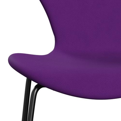 Fritz Hansen 3107 Stuhl Vollpolsterung, Schwarz/Fame Violet